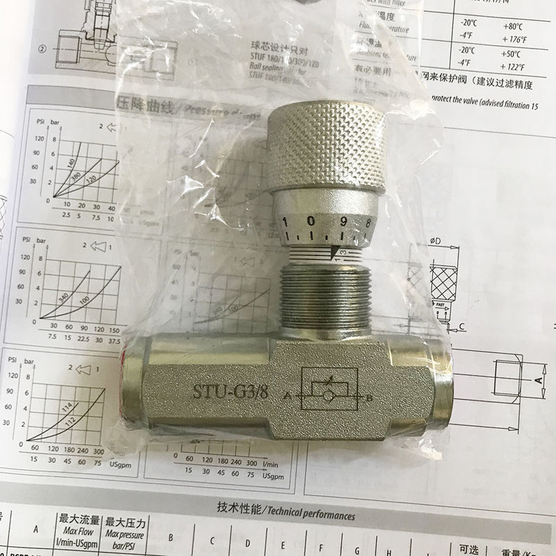صمام التحكم في تدفق الدقة STU-G3/4 STU-NTP3/4 6 بوصات صمام التدفق الهيدروليكي
