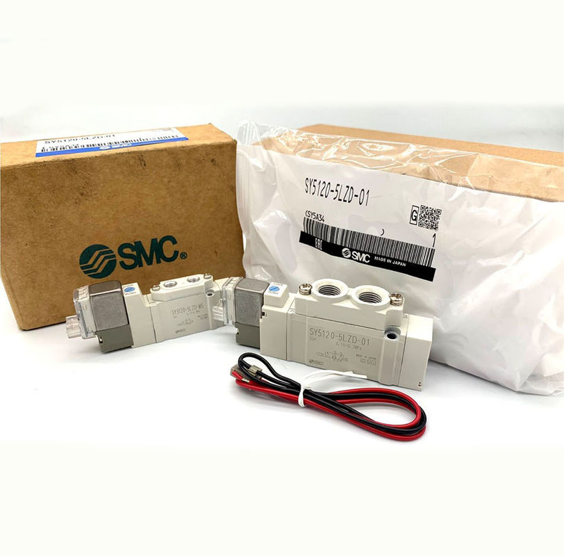 5 منافذ SMC الصمامات الكهربائية الرقيقة SY5220-6LZD-01 SY5220-5LZD-C6 SY5220-5LZD