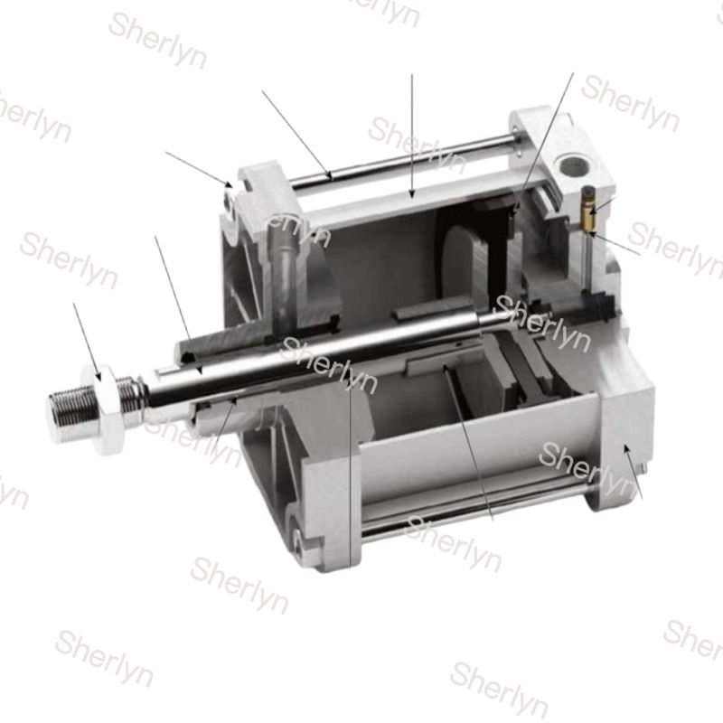 سلسلة P1F باركر ISO15552 P1F-S032MC-0075-0000 أسطوانة هواء مزدوجة المفعول مكونات التشغيل الآلي