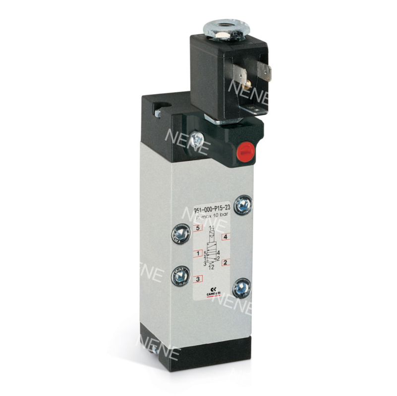 CAMOZZI 951-000-P11-23-G7J الصمام الكهربائي ISO5599-1 الحجم 1 5/2 طريق ، الكهربائي المزدوج 230 فولت AC 3.5VA