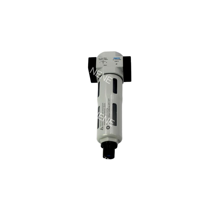 مرشح خطوط الهواء الهوائي Festo LF-1/8-D-MINI-A 159616 0.5-12 bar G1/8 سبيكة الزنك 40 ميكرون تصريف تلقائي بالكامل لوحدة FRL الحجم المصغر