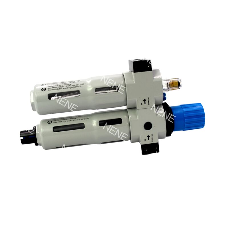 وحدة FRC تعمل بالهواء المضغوط G1/8 0.5-12 بار Festo FRC-1/8-D-MINI-A-MPA 8002270 من سبائك الزنك 40 ميكرومتر تصريف أوتوماتيكي بالكامل مع مقياس MPA