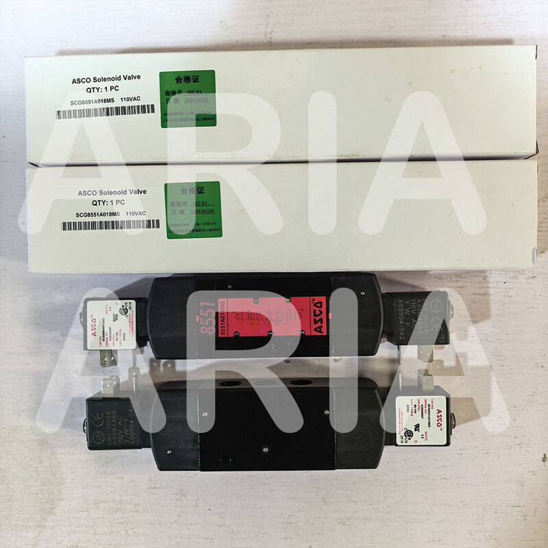 ASCO SC8551A018MS SC8551A017MS 24DC AC110V الألومنيوم 4-Way 1/4 في صمام سولينويد نامور Mount