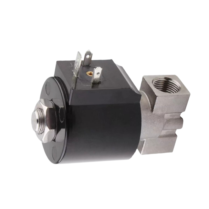 8.7AAS025B الفولاذ المقاوم للصدأ 304 صمام الهواء 3/8 1/4 3/8 حجم منفذ PTFE مواد الختم فتحة حجم 2.5mm 24VAC الجهد
