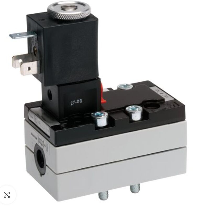 AVENTICS 5/2-directional Solenoid Valve with IP65 Protection and G1/4 Port Size for 24V DC / 230V AC