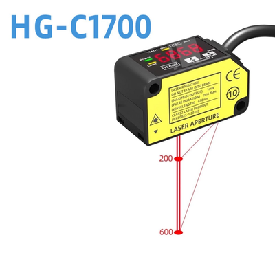 مستشعر إزاحة الليزر HG-C1700 مسافة مرجعية 700 مم نطاق قياس طويل مستشعر صورة CMOS IP67 12-24 فولت تيار مستمر NPN PNP 0-5 فولت 4-20 مللي أمبير إشارة تناظرية